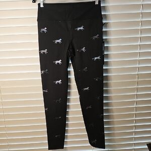 Noli Tiger Foil High-Rise Legging Black/Black Gloss Size Large NWT